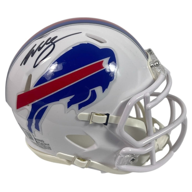 Willis McGahee Signed Bills Speed Mini Helmet Beckett Witness BAS COA