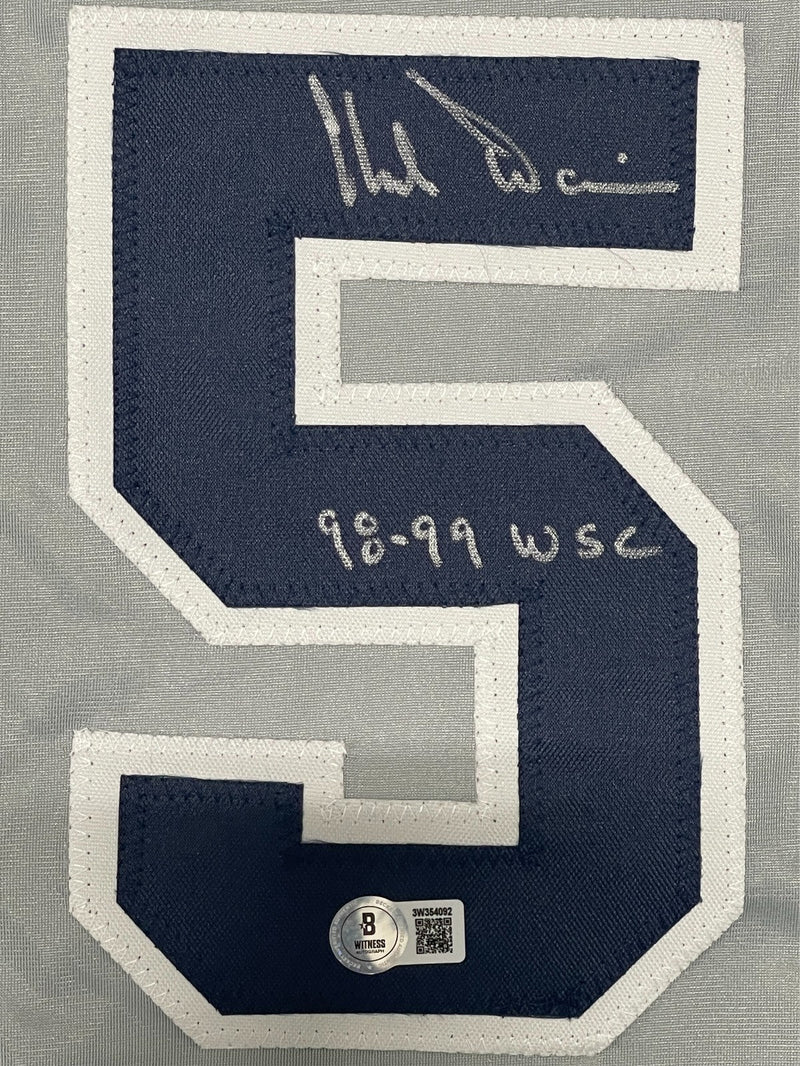 Chili Davis Signed Yankees Custom Jersey w/ 98 99 WSC Beckett Witness BAS COA