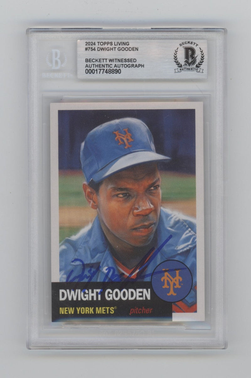 Doc Gooden 2024 Topps Living Set 754 Signed w/Full Name Ins Beckett BGS BAS Auto