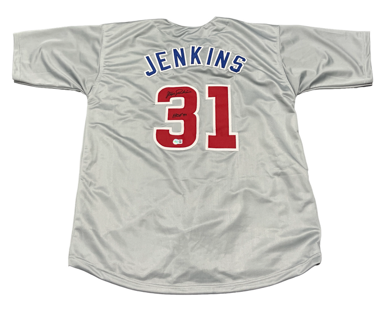 Fergie Jenkins Signed Chicago Cubs Custom Jersey w/ HOF 91 Beckett Wit BAS COA