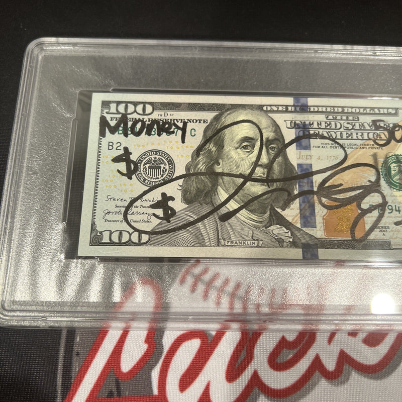 Floyd Mayweather Jr Signed $100 Bill US Currency x4 Inscriptions PSA 10 Auto J