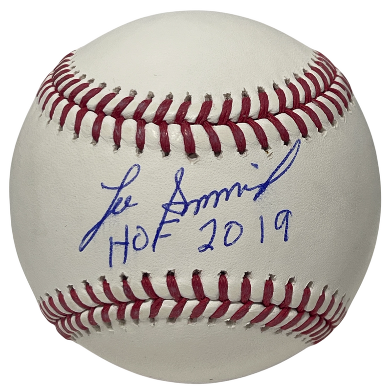 Lee Smith Signed ROMLB Baseball w/ HOF 2019 Beckett Witness BAS COA