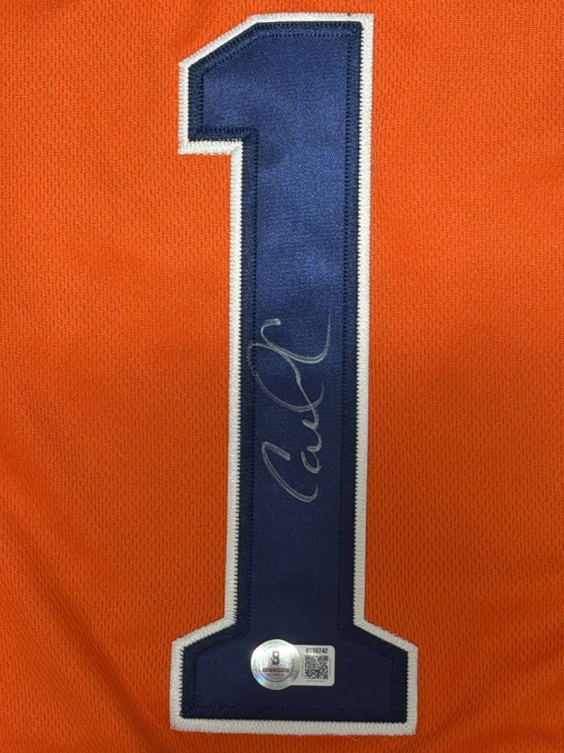 Carlos Correa Signed Houston Astros Custom Replica Jersey Beckett BAS COA