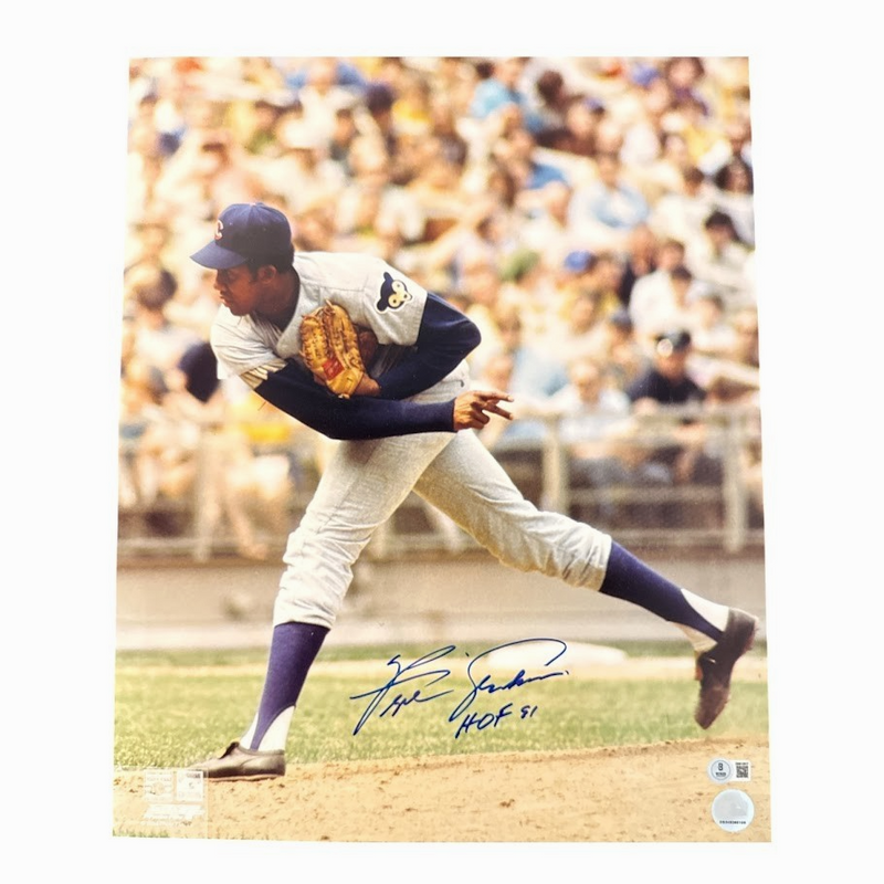 Fergie Jenkins Signed Cubs 16x20 Photo File w/ HOF 91 Beckett Witness BAS COA