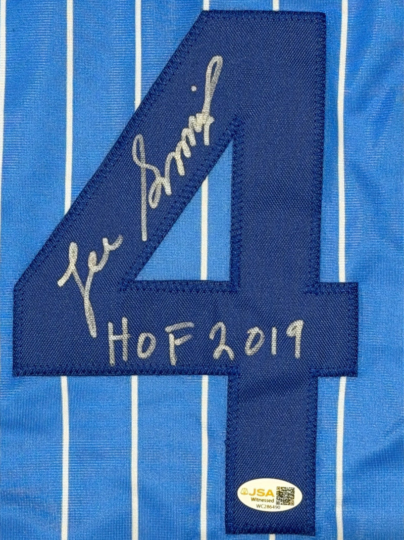 Lee Smith Signed Chicago Cubs Pinstripe Custom Jersey w HOF 2019 JSA Witness COA