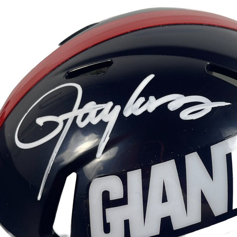 Lawrence Taylor Signed New York Giant TB Mini Helmet Beckett Witness BAS COA