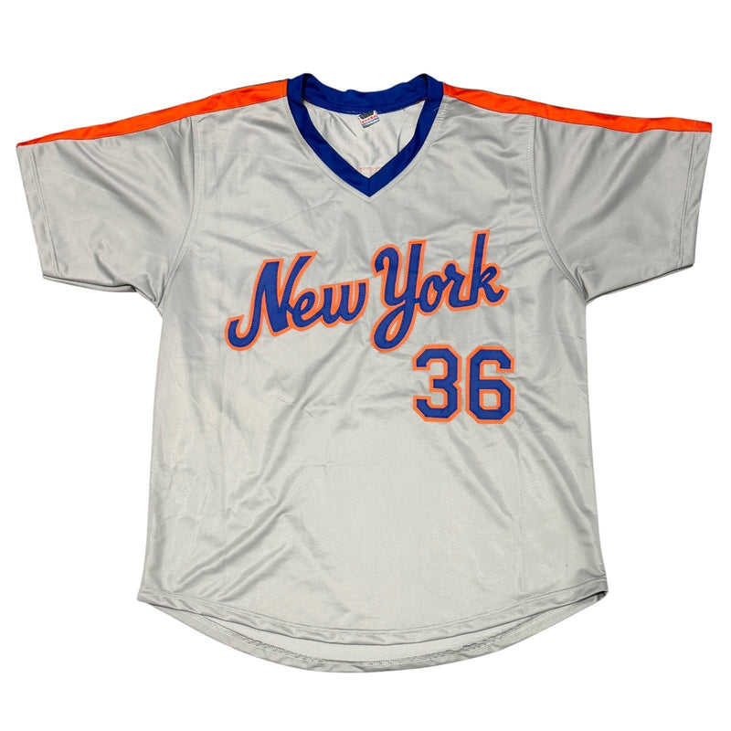 Ed Lynch Signed New York Mets Custom Jersey w/ 86 WSC JSA Witness COA
