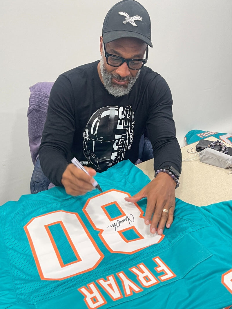 Irving Fryar Signed Miami Dolphins Custom Jersey Beckett Witness BAS COA