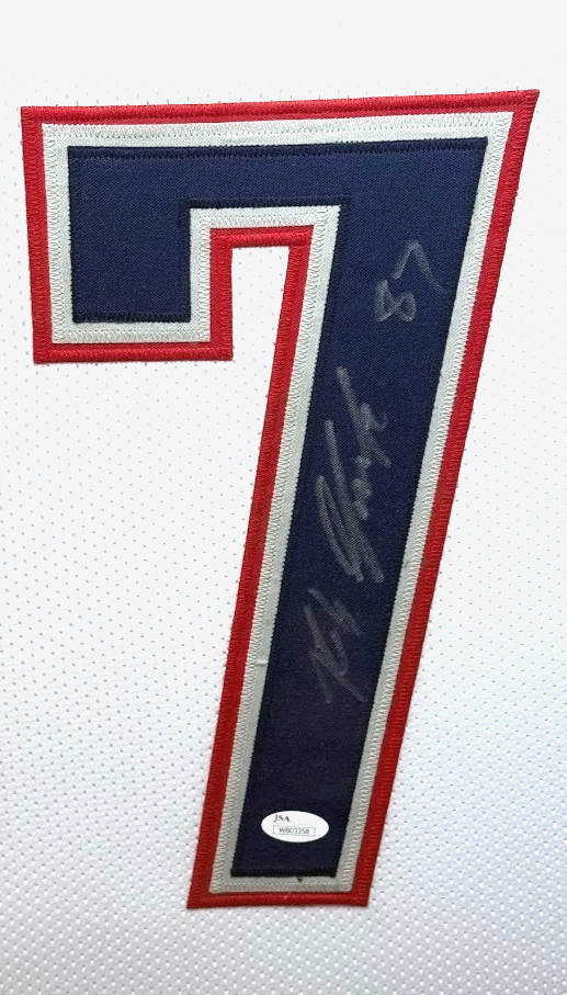 Rob Gronkowski Signed Custom Framed New England Patriots Jersey JSA Witness COA