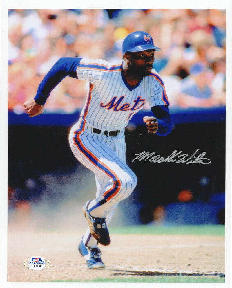 Mookie Wilson Signed Autographed New York Mets 8x10 Photo PSA ITP COA #1