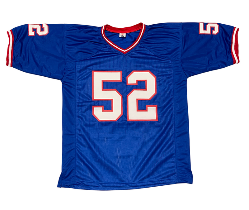 Pepper Johnson Signed NY Giants Custom Jersey w/ 2x SB Champ Beckett Wit BAS COA