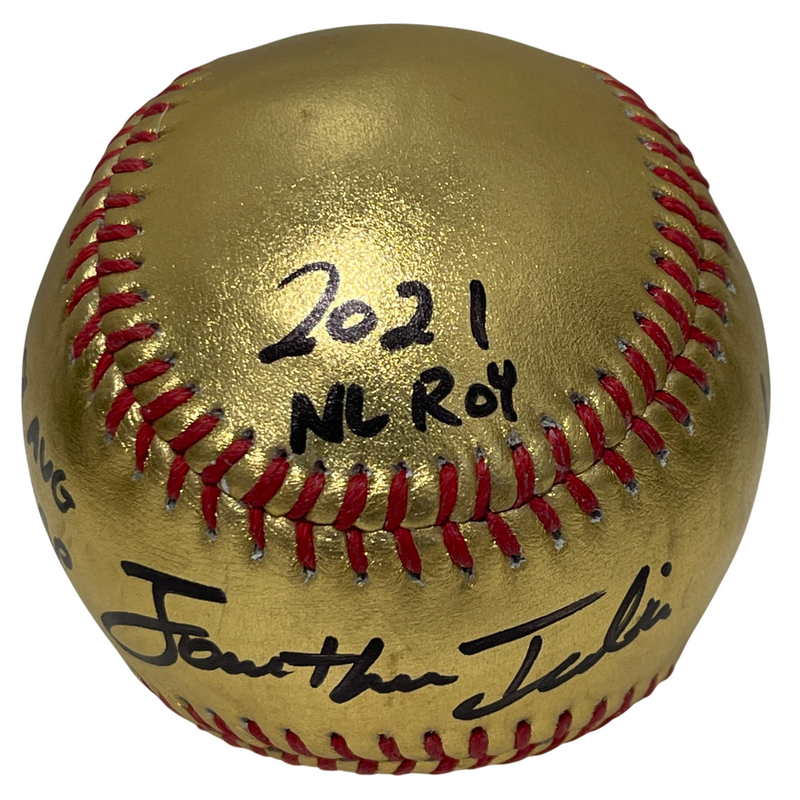 Jonathan India Signed Gold ROMLB Baseball w/ ROY + Stat PSA ITP HOLO COA Royals