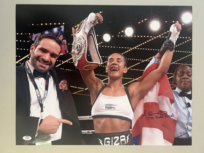 Amanda Serrano Signed 16x20 Photo Boxing Champion "The Real Deal" PSA COA 3