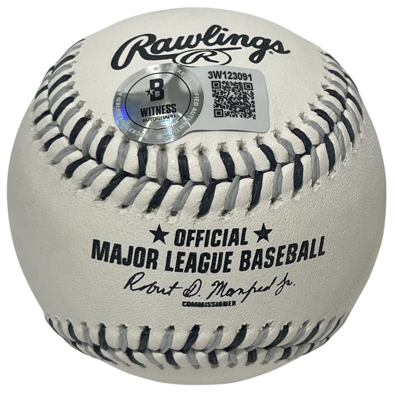 Frank Thomas Signed White Sox Logo ROMLB Baseball w/ HOF 2014 Beckett W BAS COA