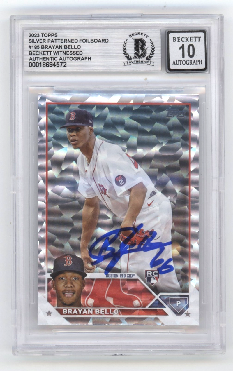 Brayan Bello 2023 Topps Silver Foilboard Signed Rookie RC Beckett BGS 10 Auto
