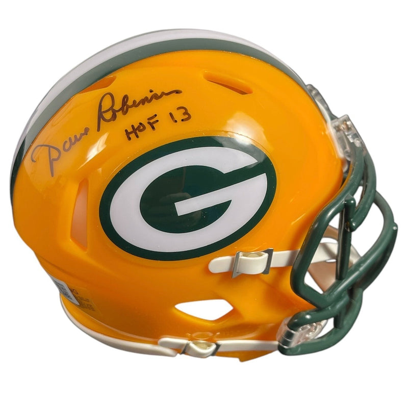 Dave Robinson Signed Green Bay Mini Helmet w/ HOF 13 Beckett Wit BAS COA