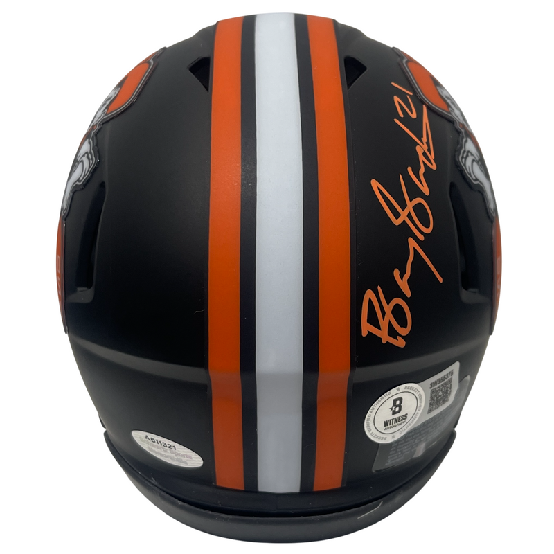 Barry Sanders Thurman Thomas Signed OSU Pistol Pete Mini Helmet Beckett BAS COA