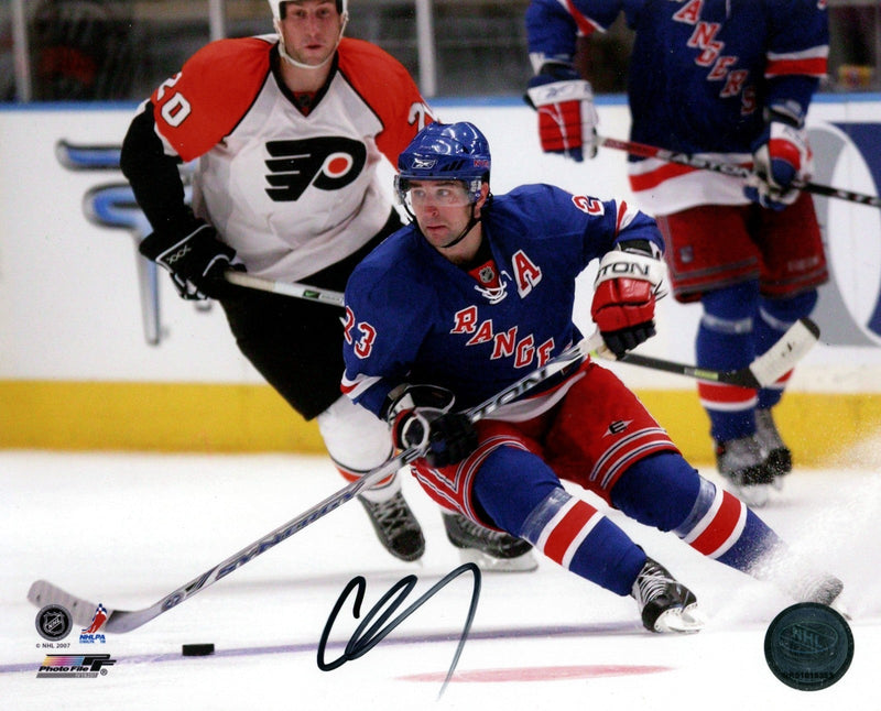 Chris Drury Signed Autographed New York Rangers 8x10 Photo File LSCM COA #5