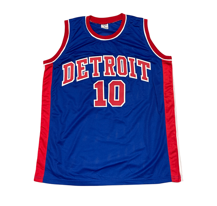 Dennis Rodman Signed Detroit Custom Jersey w/ The Worm Beckett BAS COA