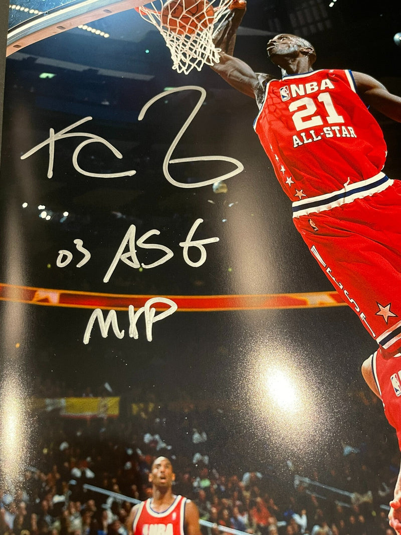 Kevin Garnett Signed Auto NBA ALL STAR 16x20 Photo "03 ASG MVP" PSA ITP COA