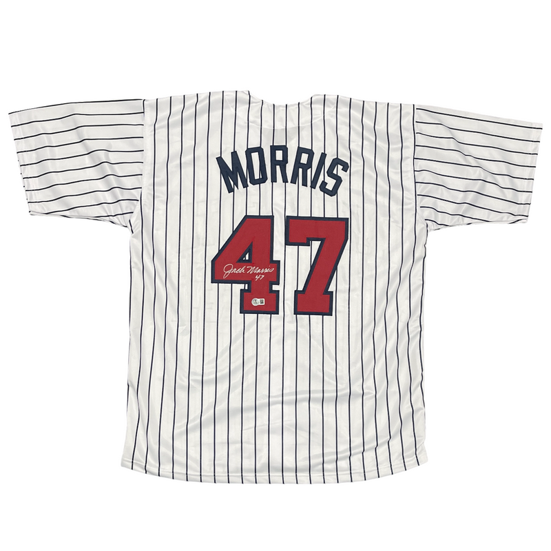 Jack Morris Signed Minnesota Custom Jersey w/ #47 Beckett Witness BAS COA
