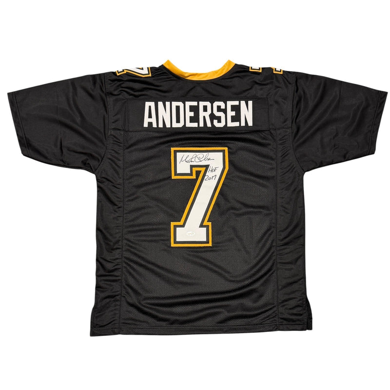 Morten Anderson Signed New Orleans Saints Custom Jersey w/ HOF 2017 JSA Wit COA