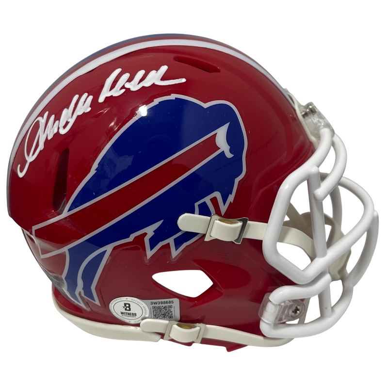 Andre Reed Signed Buffalo Bills TB Mini Helmet Beckett Witness BAS COA