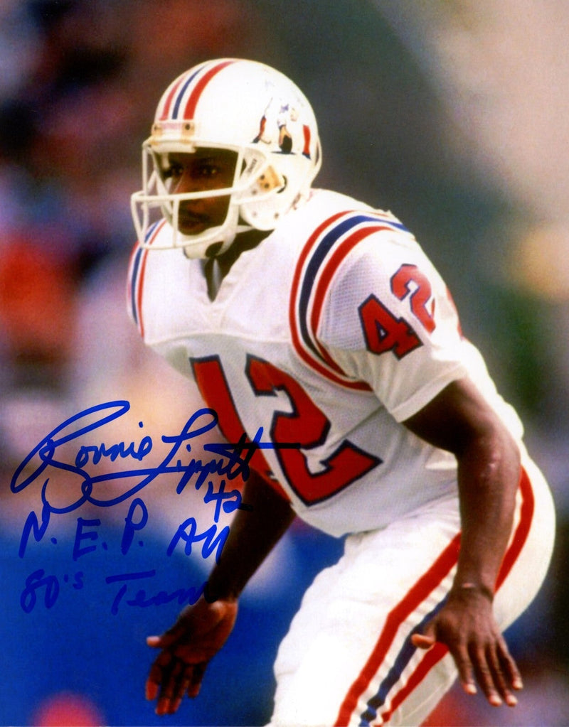 Ronnie Lippett Signed New England Patriots 8x10 Photo w/ NEP All 80s LSCM COA