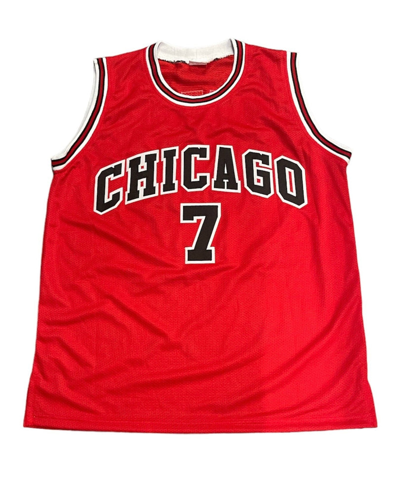 Toni Kukoc Signed Chicago Bulls Custom Jersey w/ HOF 21 Beckett Witness BAS COA