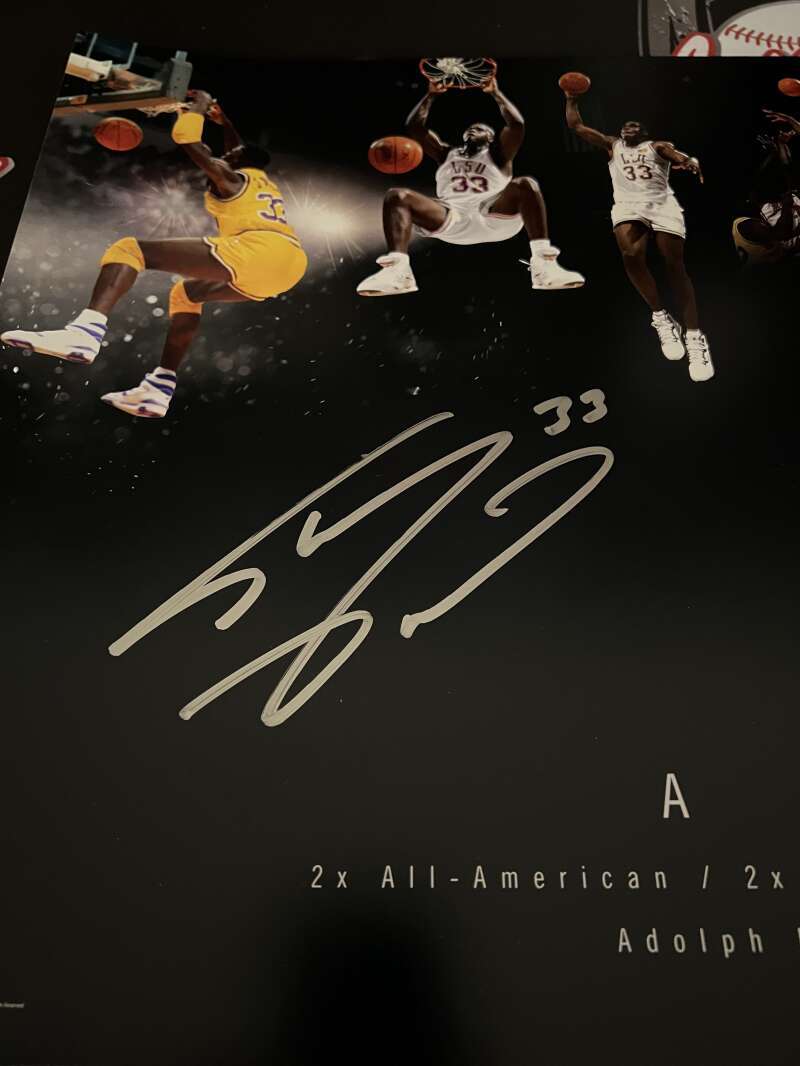 Shaquille O'Neal Shaq Signed Auto 36x15 Photo "Alpha & Omega" 29/75 UDA COA LSU