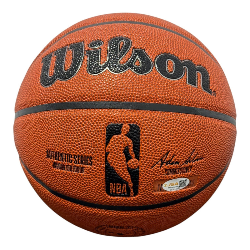 Bob McAdoo Signed Wilson NBA Basketball w/ HOF 2000 JSA Witness COA