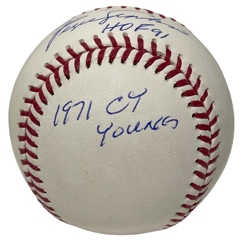 Fergie Jenkins Signed ROMLB Baseball w/ 4 Ins Beckett Witness BAS COA Cubs