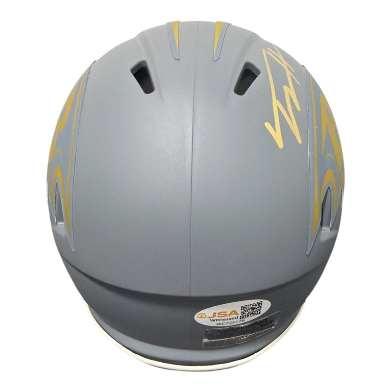 Trey Hendrickson Signed Baltimore Ravens Slate Mini Helmet JSA Witness COA