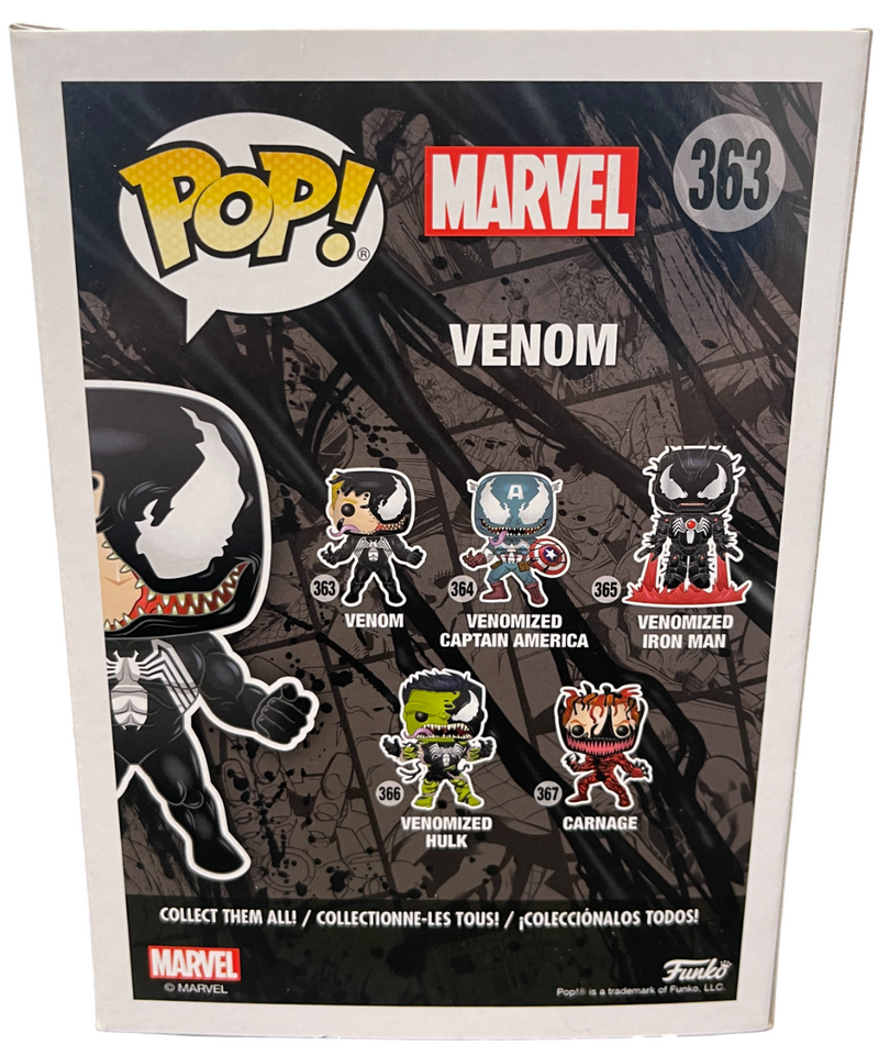 Tom Hardy Signed Venom Funko Pop #363 w/ Sam De La Rosa Sketch BAS & JSA COA A
