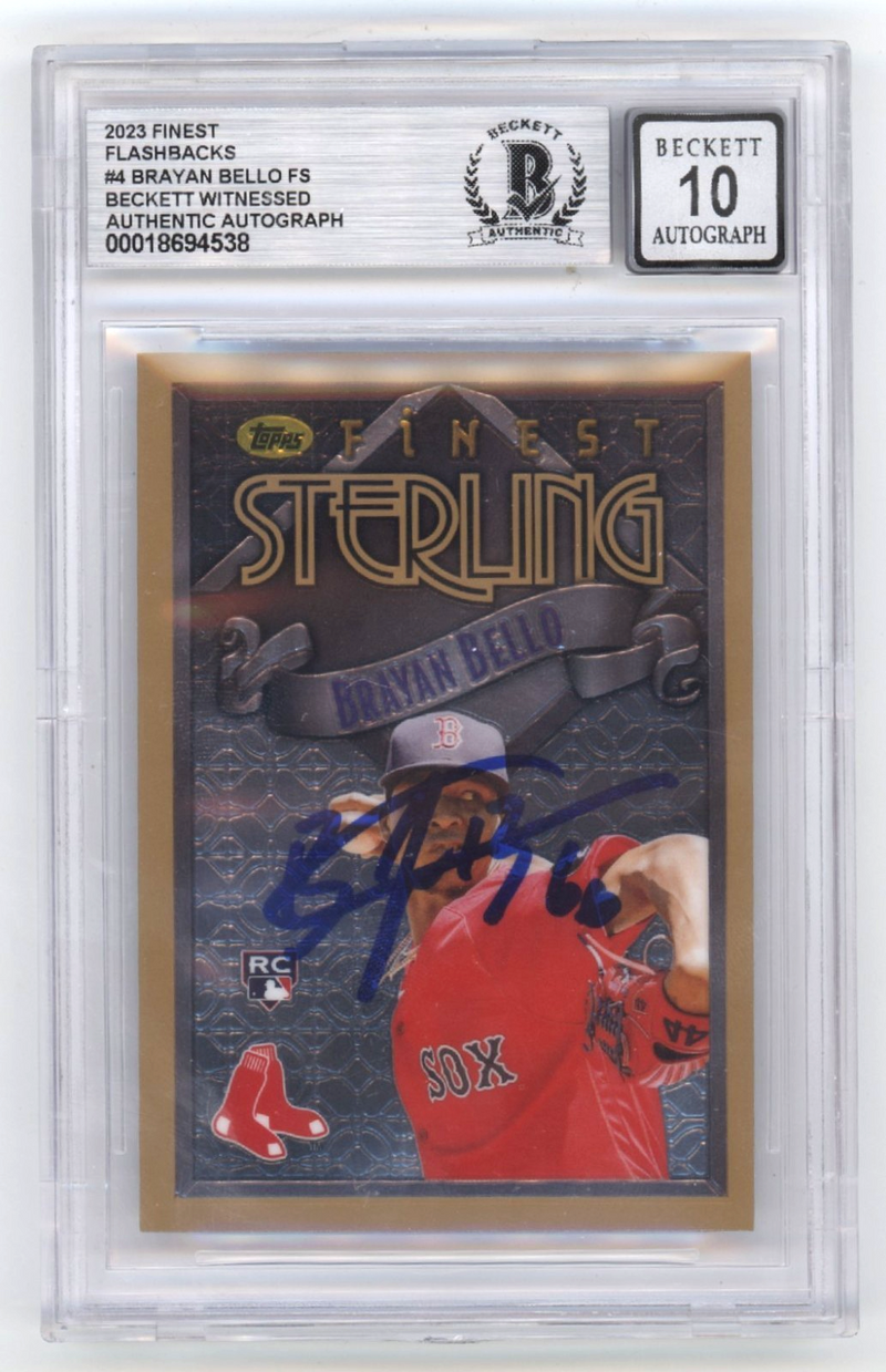 Brayan Bello 2023 Topps Finest #4 Sterling Signed Rookie RC Beckett BGS 10 Auto