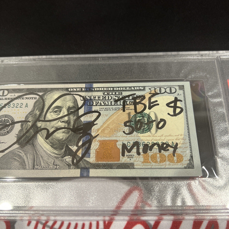 Floyd Mayweather Jr Signed $100 Bill US Currency x4 Inscriptions PSA 10 Auto G