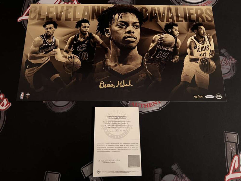 Darius Garland Signed 22x12 Photo To The Rack Gold /100 Upper Deck UDA COA