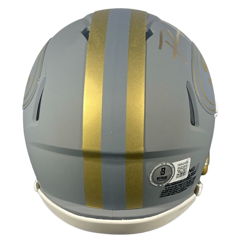 Frank Gore Signed San Francisco 49ers Slate Mini Helmet Beckett Witness BAS COA