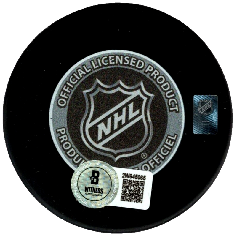 Brett Hull Signed 2002 Stanley Cup Detroit Red Wings Puck Beckett Wit BAS COA