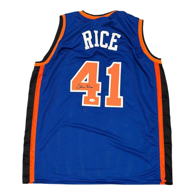 Glen Rice Signed Autographed New York Knicks Custom Jersey JSA Witness COA