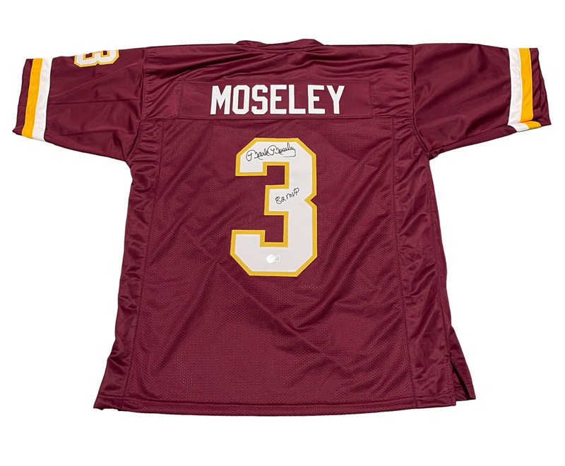 Mark Moseley Signed Washington Custom Jersey w/ 82 MVP Beckett Witness BAS COA