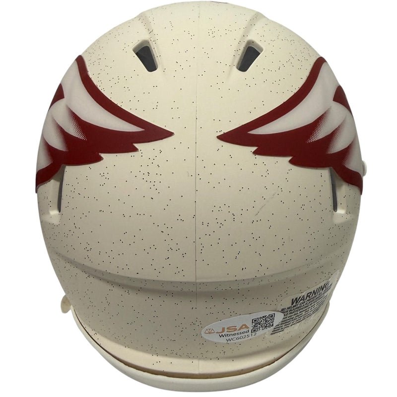 Jacoby Brissett Signed Arizona Cardinals Rivalries Mini Helmet JSA Witness COA