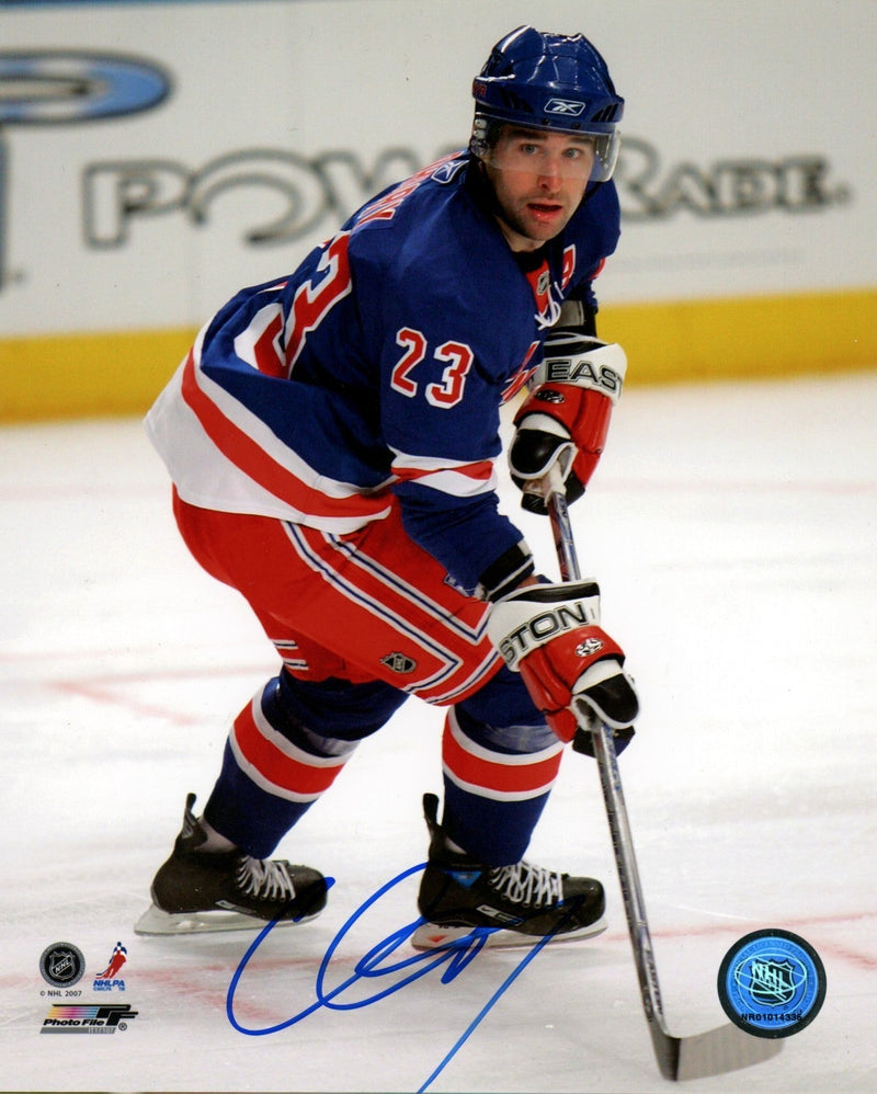 Chris Drury Signed Autographed New York Rangers 8x10 Photo File LSCM COA #2