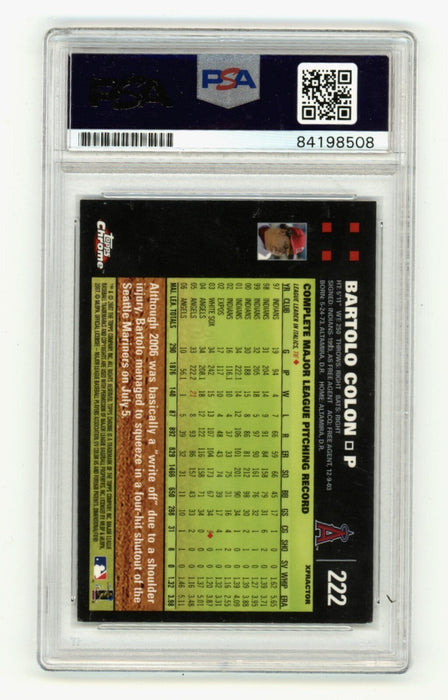 Bartolo Colon 2007 Topps Chrome X-Fractor Refractor Signed PSA Authentic Auto