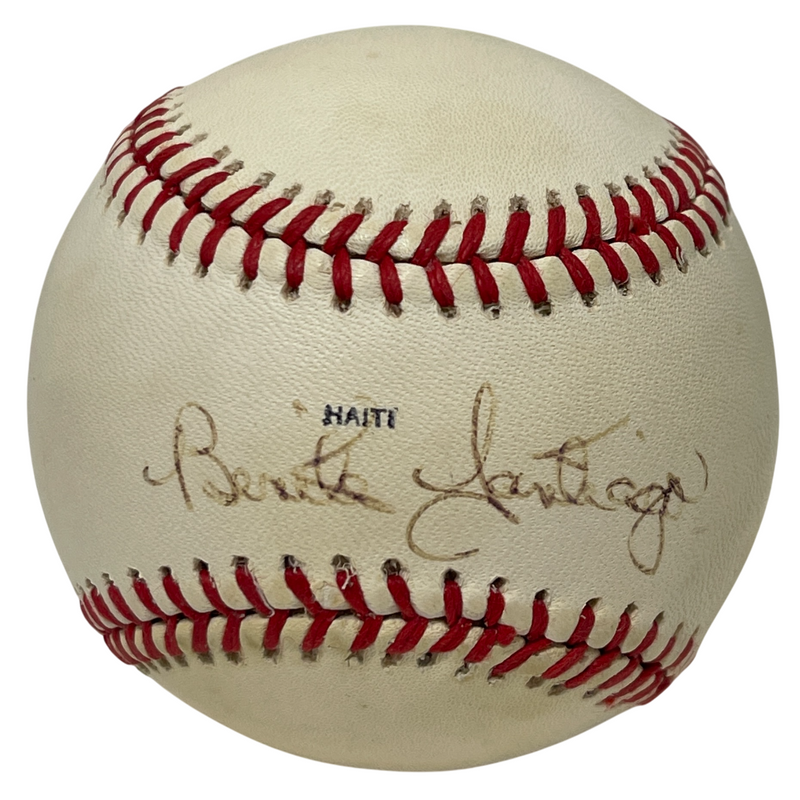 Benito Santiago Signed Rawlings 1989 All Star Game Logo Baseball Padres JSA COA