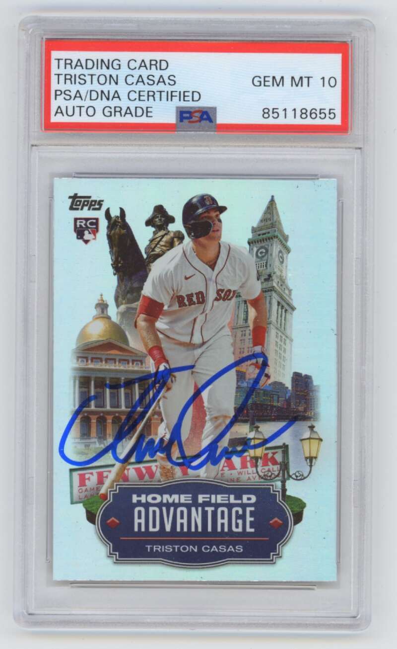 Triston Casas 2023 Topps Series One Home Field Advantage RC Signed PSA 10 Auto
