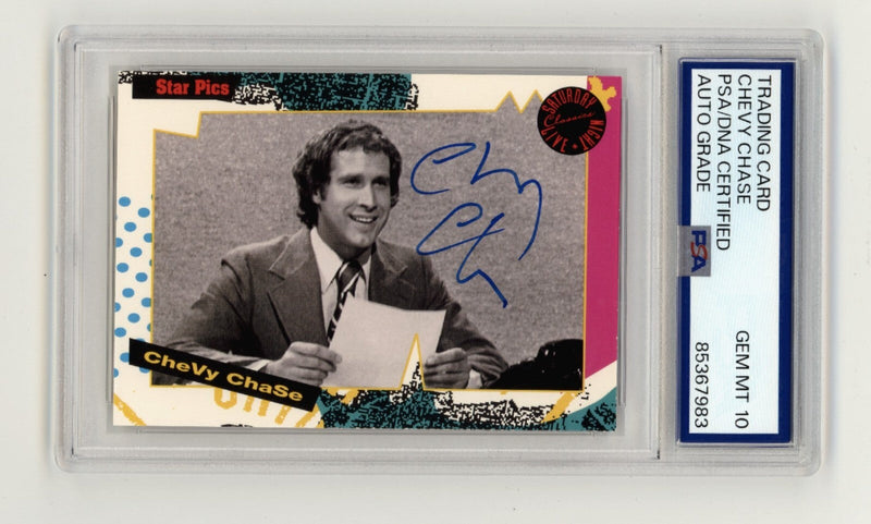 Chevy Chase 1992 Star Pics Saturday Night Live #118 SNL Signed PSA 10 Auto