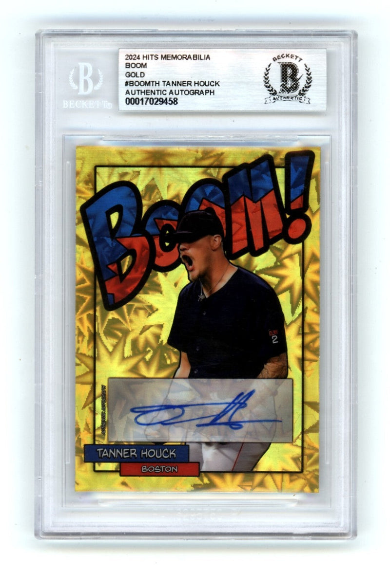 Tanner Houck 2024 Hits Memorabilia BOOM Gold #/5 Signed BGS BAS Auto Red Sox