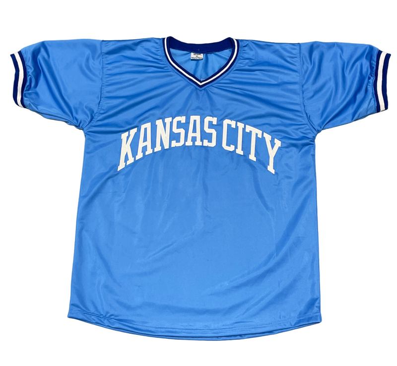 Amos Otis Signed Auto Kansas City Royals Custom Jersey Beckett Witness BAS COA