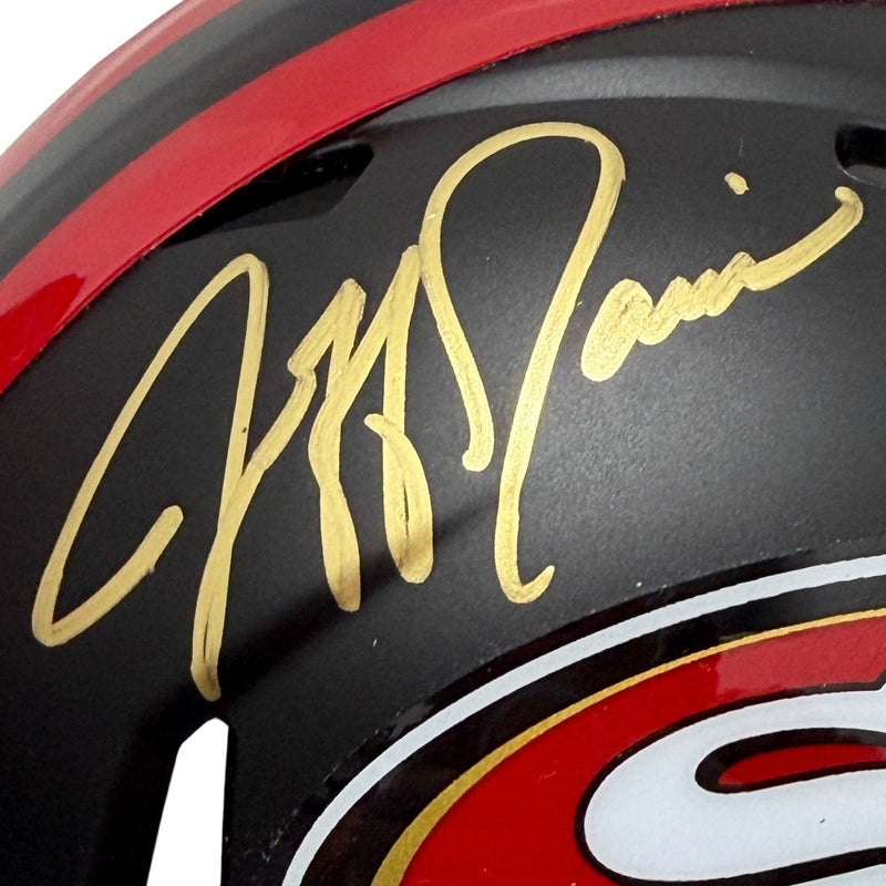 Jeff Garcia Signed San Francisco 49ers Rivalries Mini Helmet JSA Witness COA